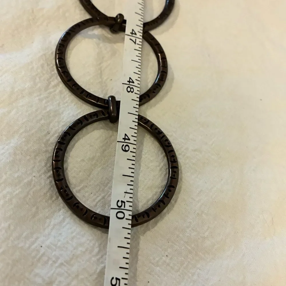 Asian Theme Metalwork Dragon Character Symbols Metal Expandable Belt Size Large